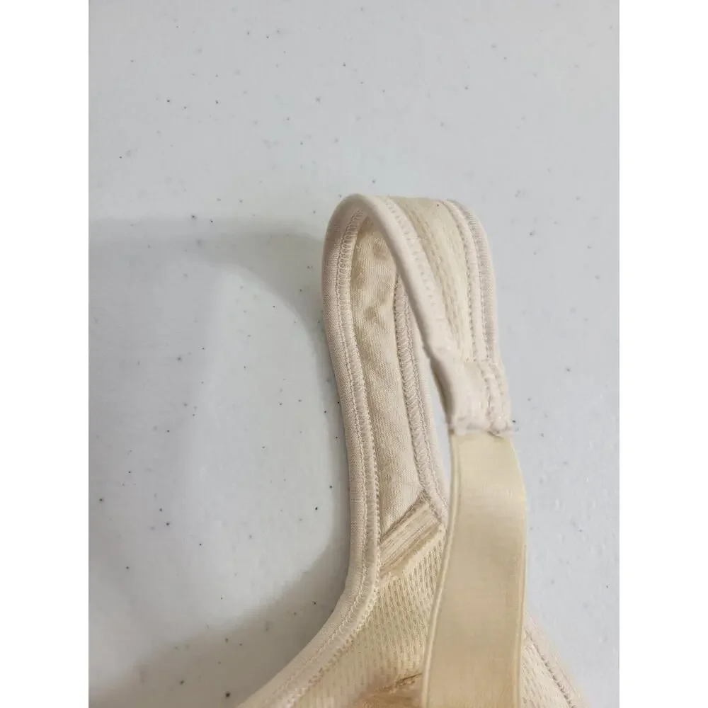 Playtex 18 Hour Active Beige Breathable Comfort Wire Free Bra Size 38DD‎